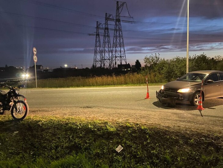 Под Тюменью опрокинулся питбайк с девочкой-подростком