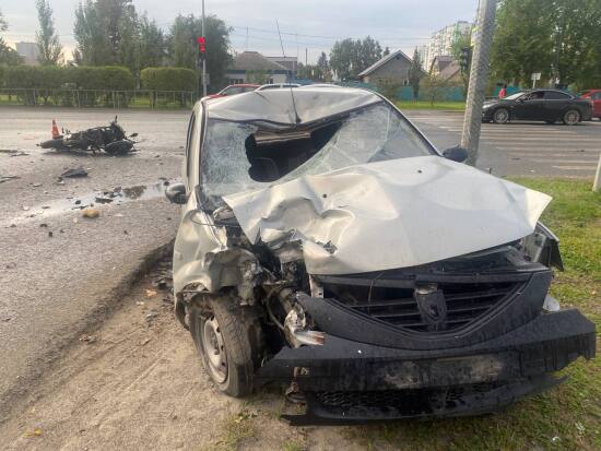 В Тюмени скончался мотоциклист, который получил тяжелые травмы в ДТП с легковушкой