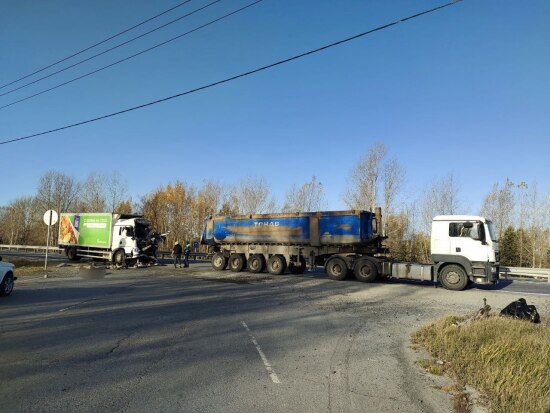 В Ярковском районе погиб водитель рефрижератора при столкновении с грузовиком 