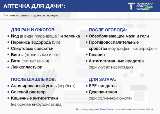 Какие лекарства взять с собой на дачу 