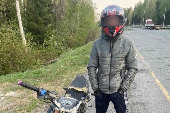 На трассе Тюмень- Ханты-Мансийск за рулем мотоцикла задержан пьяный подросток