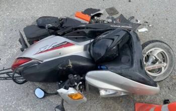 В Тюмени мопед и Hyundai столкнулись на улице Республики