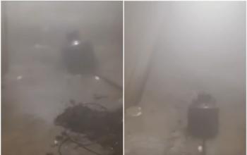 Трубы с кипятком прорвало в Тюмени на улице Декабристов