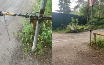 Въезд к озеру Круглому в Тюмени закрыт, но водители срывают замки