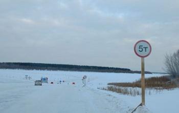 На ледовой переправе в Увате увеличили грузоподъемность