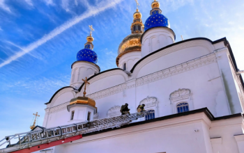 В Тобольске прошли пожарно-тактические учения в Софийско-Успенском соборе