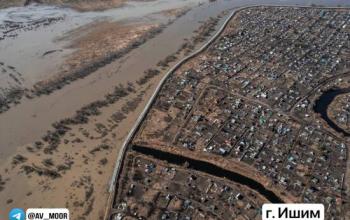 В Тюменской области побит рекорд уровня воды в реке Ишим