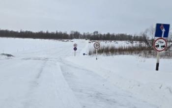 Ледовая переправа открыта для легкового транспорта в Вагайском округе