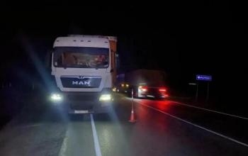 Под Заводоуковском на трассе Тюмень–Омск большегруз насмерть сбил пешехода
