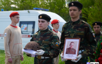 Церемония перезахоронения бойца Красной армии прошла в Омутинском округе