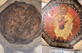 Новость Тюмени: Тюменские реставраторы восстановили старинную роспись из Спасской церкви
