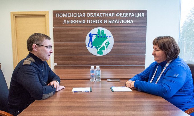 Владимир Якушев встретился в Тюмени с президентом Федерации лыжных гонок России Еленой Вяльбе