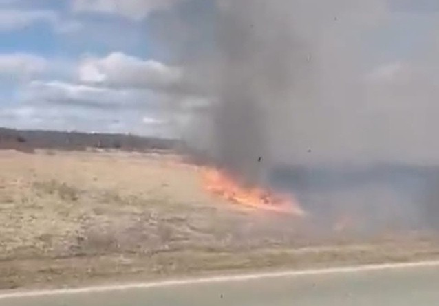 Пожар угрожал деревне в Тобольском районе