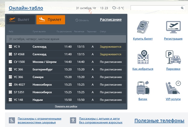 Прибытие самолетов тюмень рощино сегодня