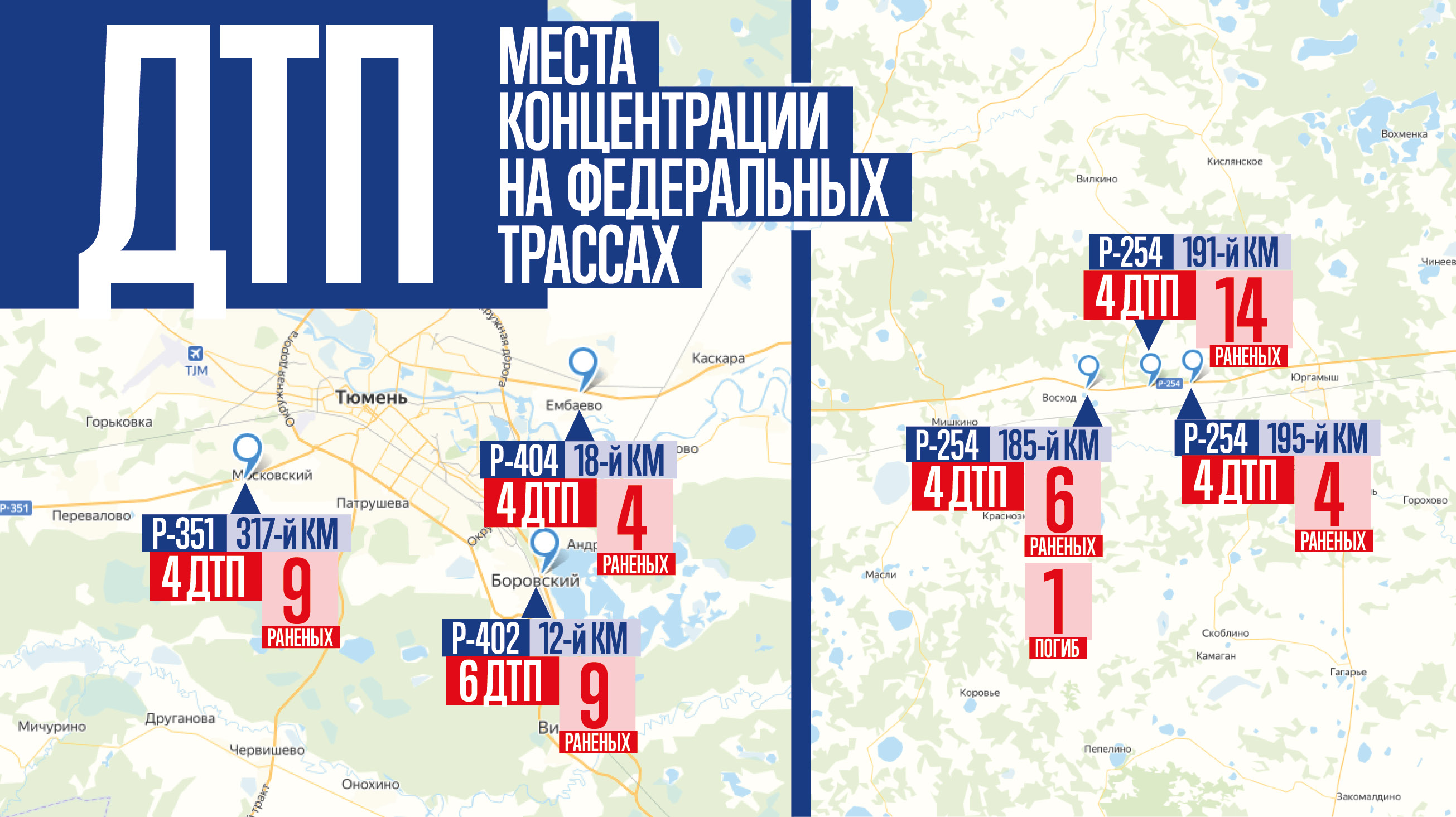 Самые опасные участки федеральных трасс в Тюменской области | 25.01.2021 |  Тюмень - БезФормата